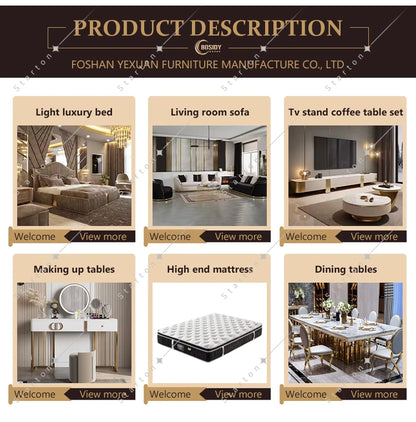 Custom Modular Living Room Tufted Sofa Set 3 2 1 Stainless Frame with Velvet and Fabric for Home Apartment or Hotel