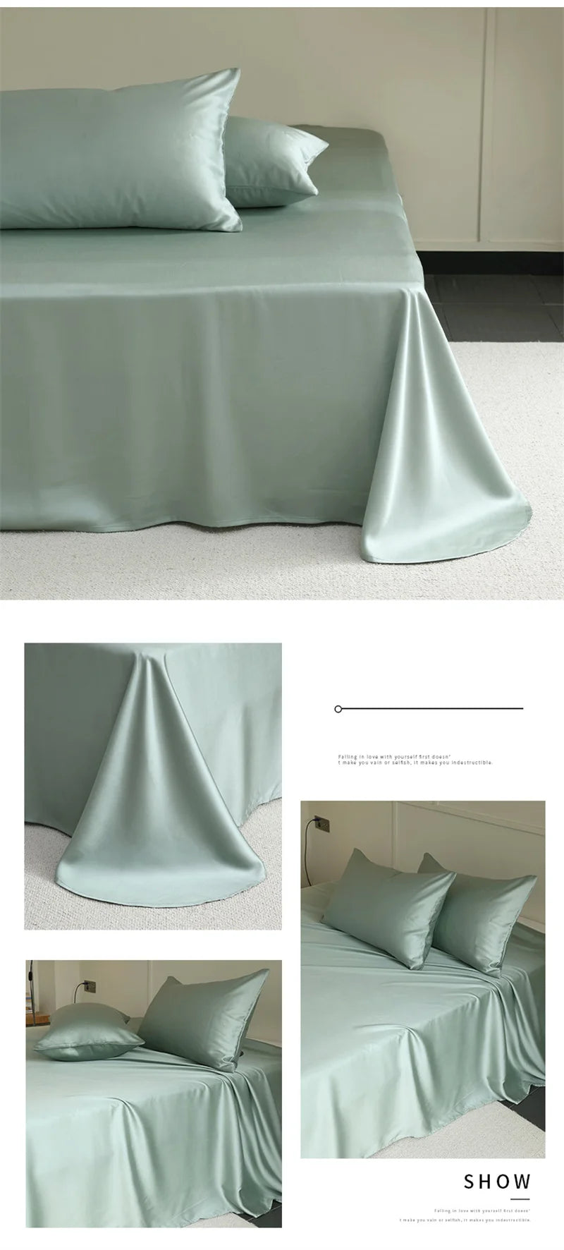 1PC Mulberry Silk Flat Sheet Luxury Smooth Bed Sheets Top Sheet Single Double King Queen Size Couple Bed Linen Soft Bedspreads