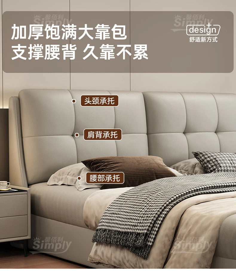 Queen Storage Bed Bedroom King Size Double Modern Frame Bed Headboard Luxury Sleeping Camas De Dormitorio Home Accessories