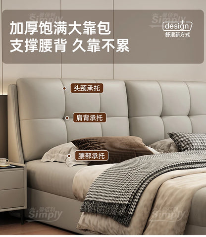 Queen Storage Bed Bedroom King Size Double Modern Frame Bed Headboard Luxury Sleeping Camas De Dormitorio Home Accessories