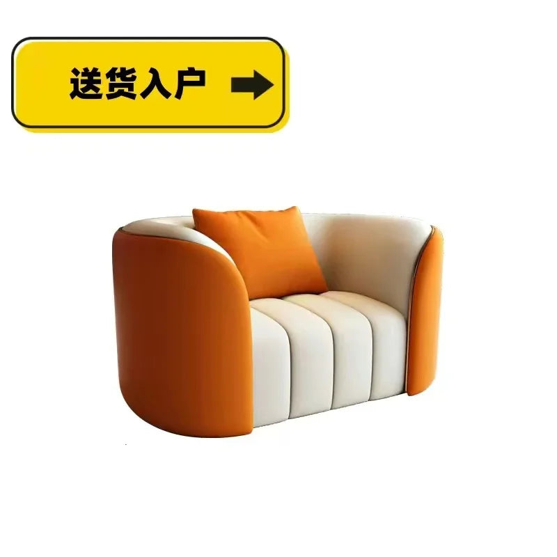 Modern Simple Sofa Designer Lounge Reception Lazy Luxury European Sofa Office Negotiation Aesthetics Divano Trendy Furniture