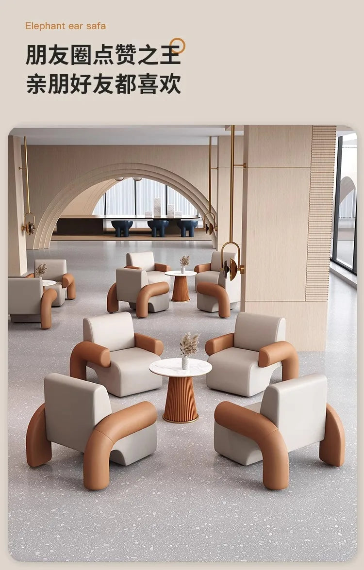 Negotiation table and chair combination lounge area light luxury modern lounge area reception table negotiation table