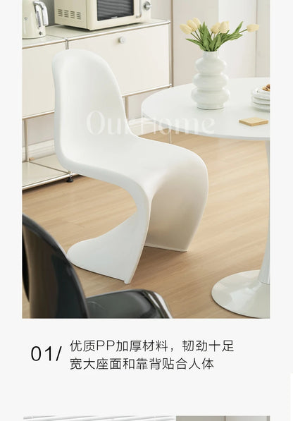 Dining chair Makeup stool Home Nordic minimalist high-end creative style plastic beauty chair