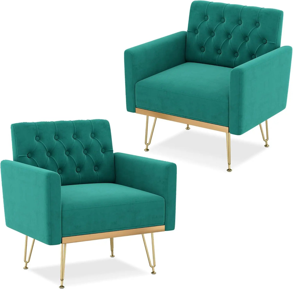 Accent Chair for Living Room, Comfy Oversized Velvet Upholstered Arm Chairs, Mid Century Modern Reading Single Sofa Side Chair