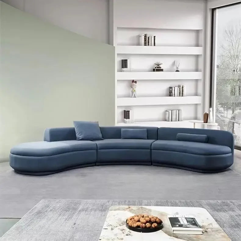 JC Semicircular Curved Special-shaped Sofa, Resting Area, Reception, Beauty Salon Office, Hotel Lobby, Sales Office,