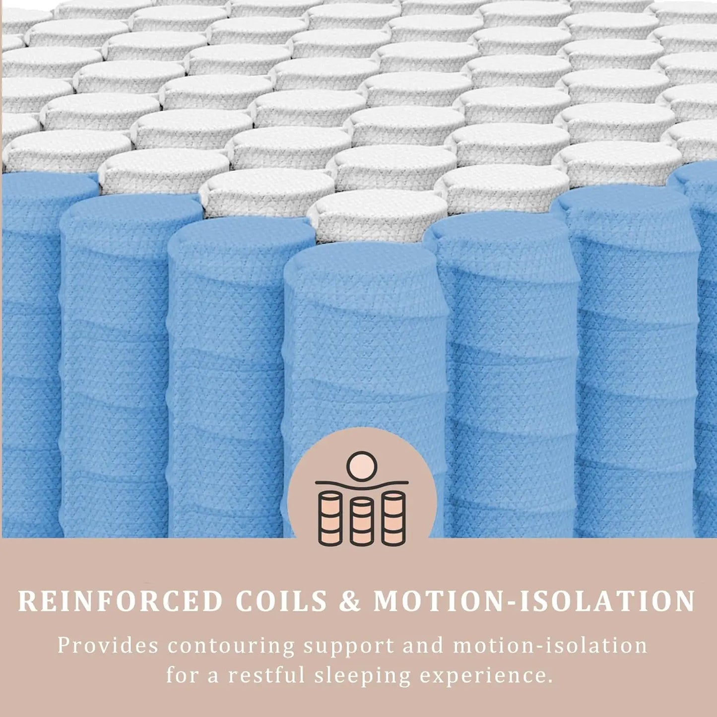 BedStory 12 Inch Full/King Hybrid Gel Memory Foam Mattress, Queen Size Mattress with Breathable Fabric for Comfortable Sleep