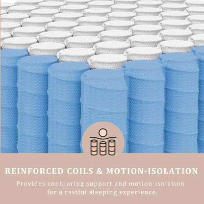 BedStory 12 Inch Full/King Hybrid Gel Memory Foam Mattress, Queen Size Mattress with Breathable Fabric for Comfortable Sleep