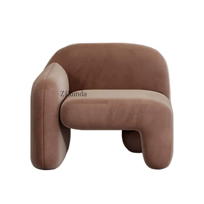 Luxury living room furniture Comfortable modern velvet cream lamb chair