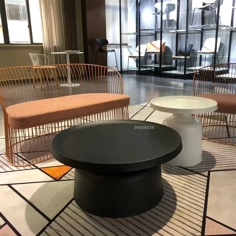 Nordic Living Room Center Table Circular Coffee Tables Modern Side Tea Table Portable Simple Bedroom Nightstand Home Furniture B