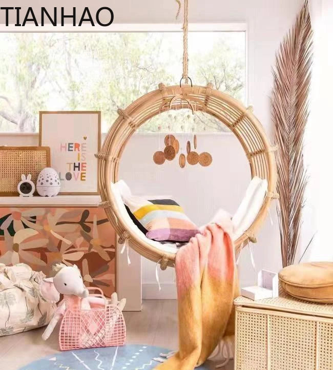 Interior and exterior swings for household balcony hammock outdoor imitation rattan chair round cradle chair hanging chair