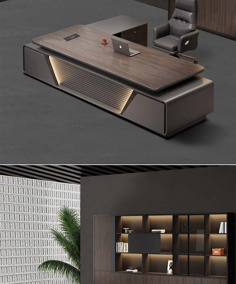 Luxury L Shaped OfficeDesks Home Office Writing Desk Modern Computer Desks With Drawers Mid Century Executive Desk Accessories