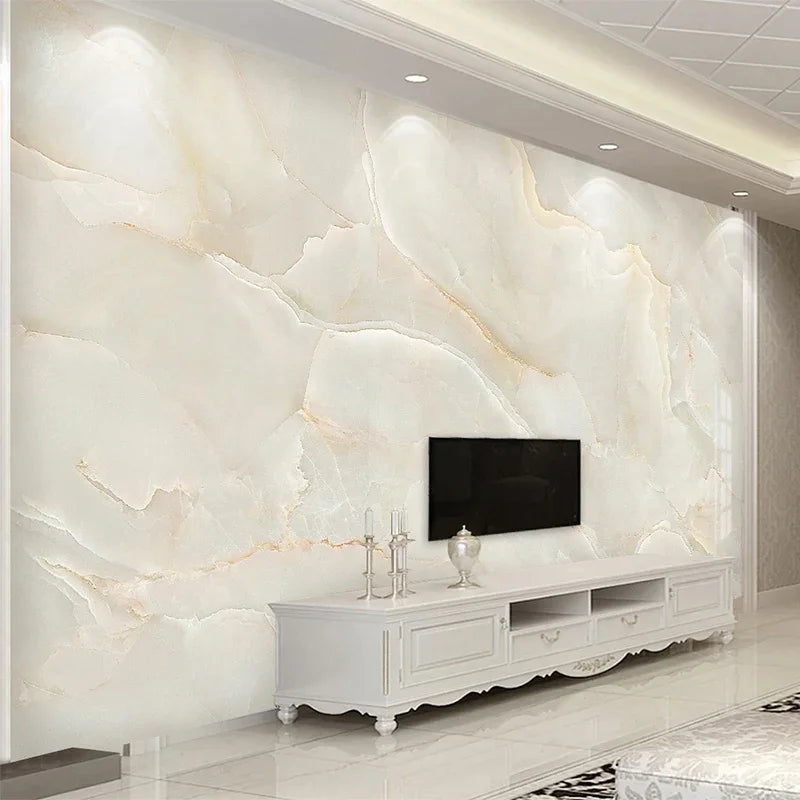 Photo Wallpaper Modern Simple Beige Marble Background Wall Mural Living Room TV Sofa Hotel Luxury Decor Papel De Parede Sala 3 D