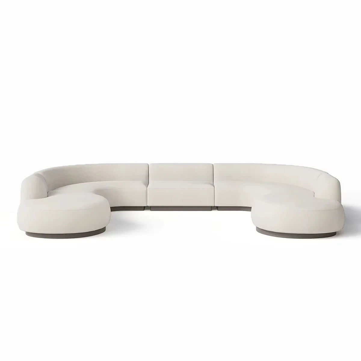 A Modern Three-seat Reclining Combination Sofa Convertible