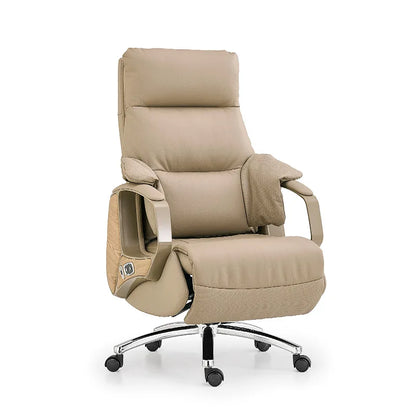 Genuine Leather Electric Office Chair with Massage Lunch Break Function Chairman CEO boss Computer Chair