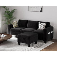 Sectional Couches for Living Room 78" L Shaped Sofa with Storage Ottoman 3 Seater Sofas