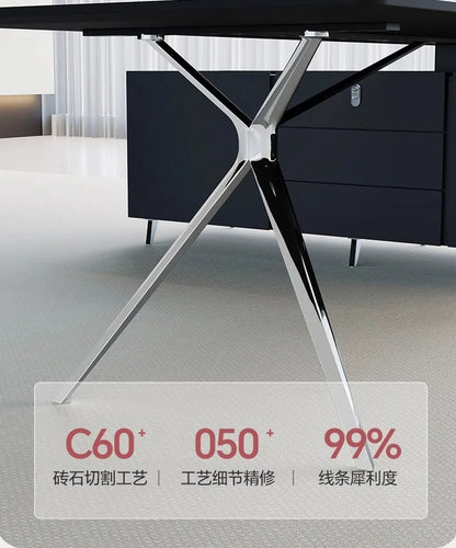 Simple and light luxury office desk and chair combination President's table Manager table Large desk office