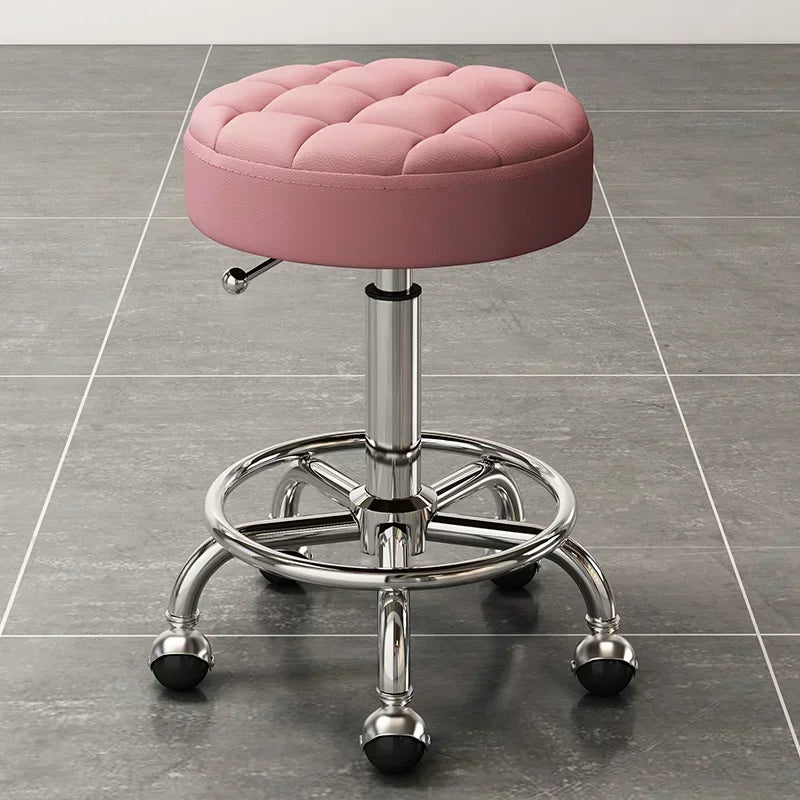 Rolling Hydraulic Chair Beauty Salon Stool Hairdressing Wheeled Beauty Tattoo Chairs Swivel Sedia Commercial Furniture