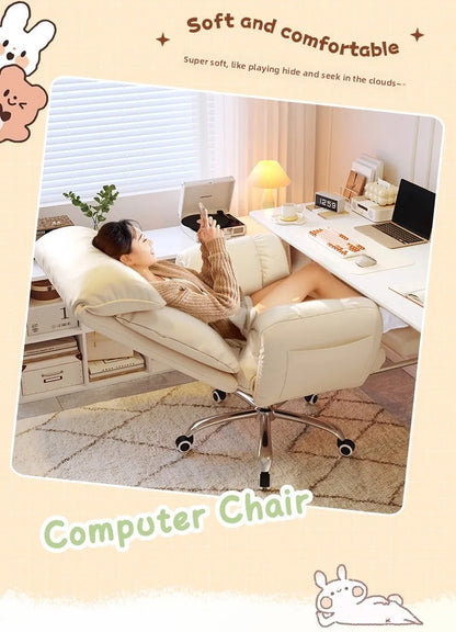 Ergonomic Office Chair Comfortable for Long Hours Metal Backrest Reclining Gaming Chair Office Office Chair Gamer Chair Muebles