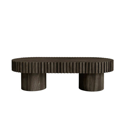 Modern luxury living room furniture coffee table round living room furniture hotel lobby center wooden coffee table