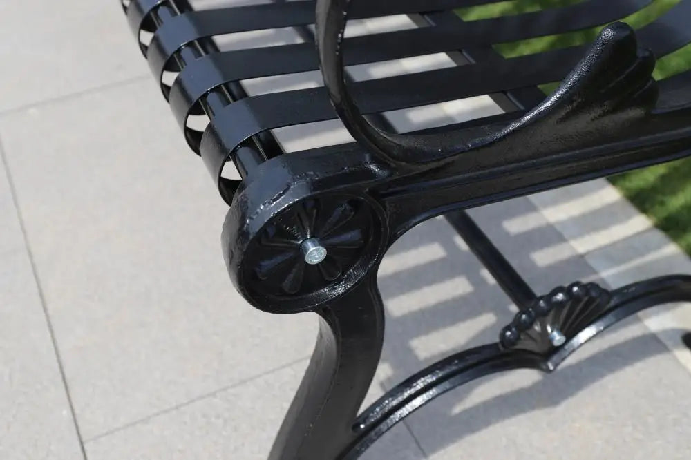 Luxury Park Metal Benches Seat Outdoor Garden Patio Cast Iron Benches