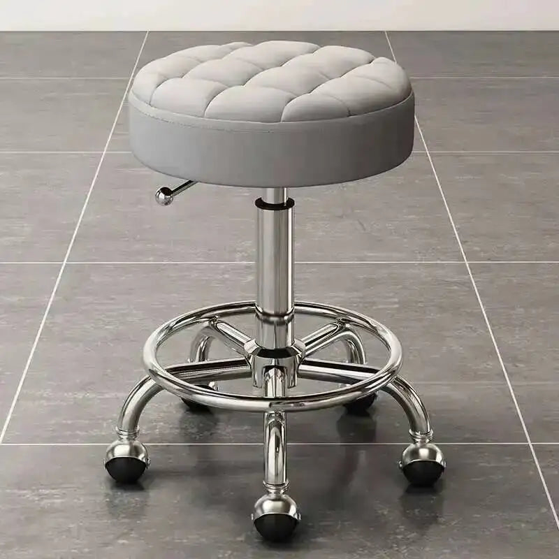 Barber Hairdressing Salon Chairs Gold Beauty Makeup Chair Furniture Office Desk Stool With Wheels Swivel Lifting Round Stools