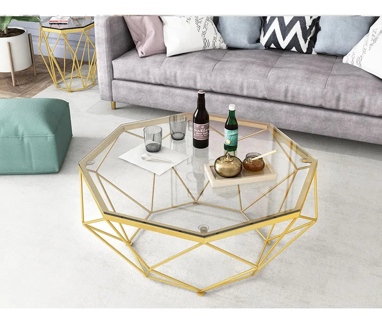 S Nordic Aesthetic Coffee Table Clear Simple Unique Designer Decoration Side Table Standing Lounge Couchtisch Salon Furniture