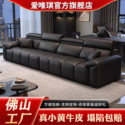 custom. [9633 People Favorited] Aiweiqi Simple Modern Genuine Leather Sofa Living Room, Suitable Large and Small Spaces,