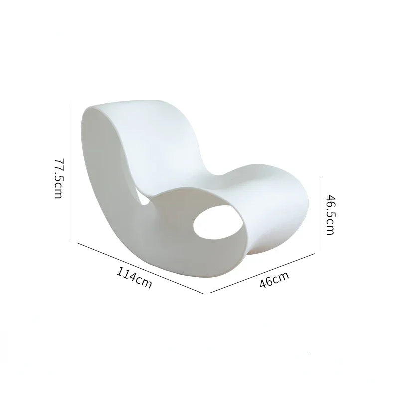 Small Apartment Dormitory Rocking Chairs Nordic Household Balcony Lazy Chair for Adult Living Room Bedroom Leisure Chaise Lounge