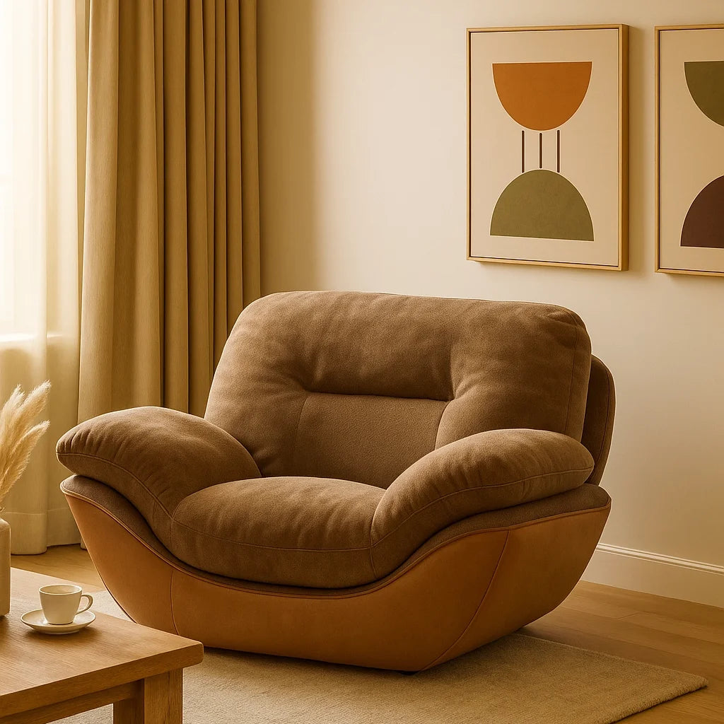 Nordic creative modern minimalist living room leisure chair sofa recliner lazy sofa bedroom advanced