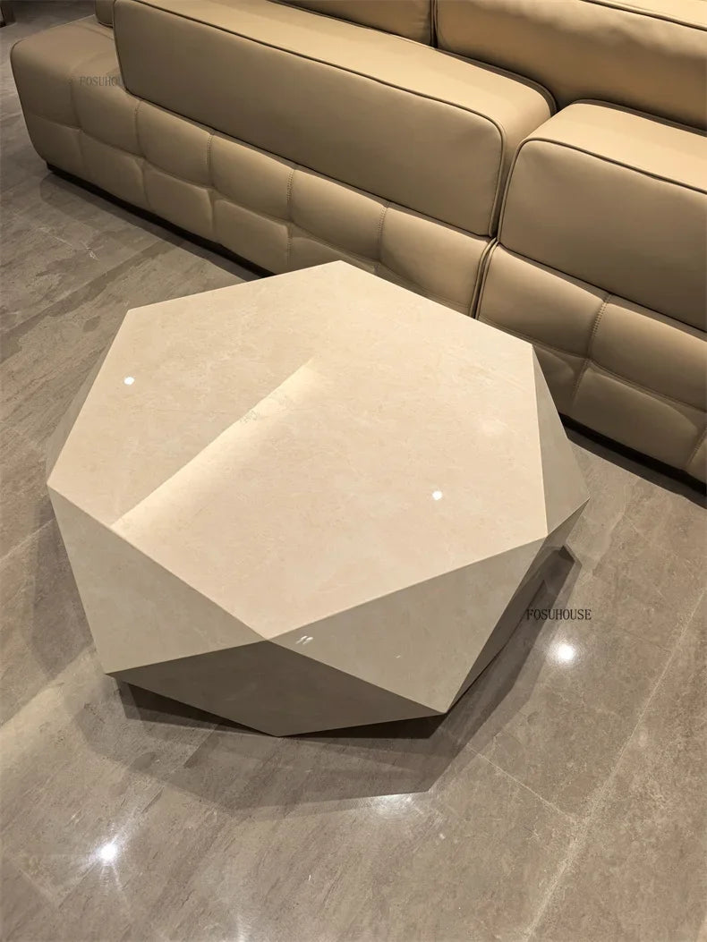 Luxury Rock Board Coffee Tables Villa Living Room Tea Table for Living Room Furniture High-grade Luxurious Side Table