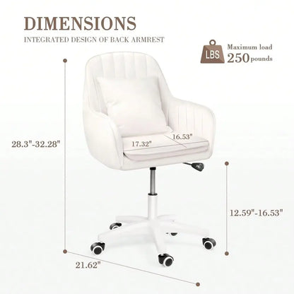 Office Chair Home Computer Chairs Adjustable Task Chairs Modern Makeup Chair 360 Swivel Computer Chair Mid Back