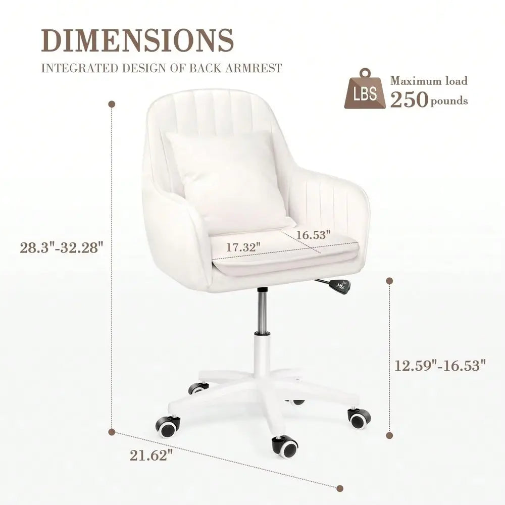 Office Chair Home Computer Chairs Adjustable Task Chairs Modern Makeup Chair 360 Swivel Computer Chair Mid Back