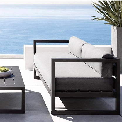 Outdoor Aluminum Alloy Sofa Four Piece Set,Terrace Garden Bar Waterproof Sofa Furniture Set outdoor furniture set sectional sofa
