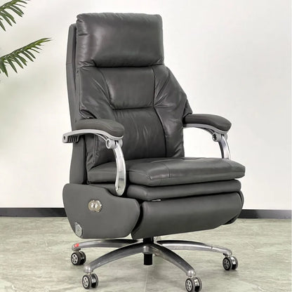 AOLIVIYA Top Layer Cowhide Electric Executive Chair for Home Office Comfortable Computer Swivel Chair Business President Reclini