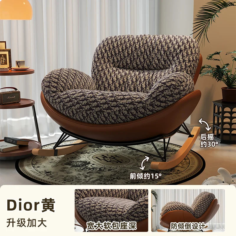 Unique Arm Chairs Rocking Lounge Salon Bedroom Lazy Relax Modern Reading Living Room Chairs Lounge Fauteuil Trendy Furniture