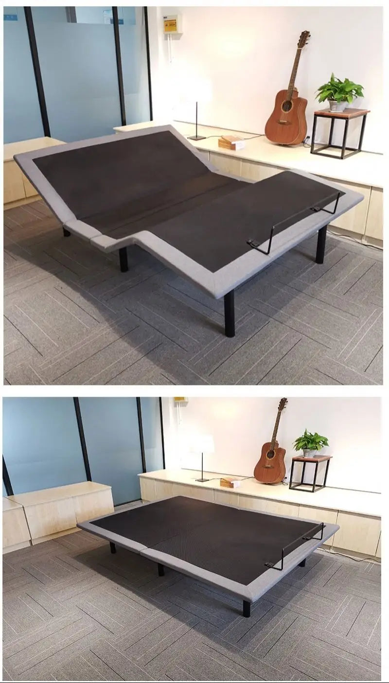 /2025  Modern Design Smart Electric Bed Frame Wholesale Height Angle Adjustable With Remote Control Function Metal Material