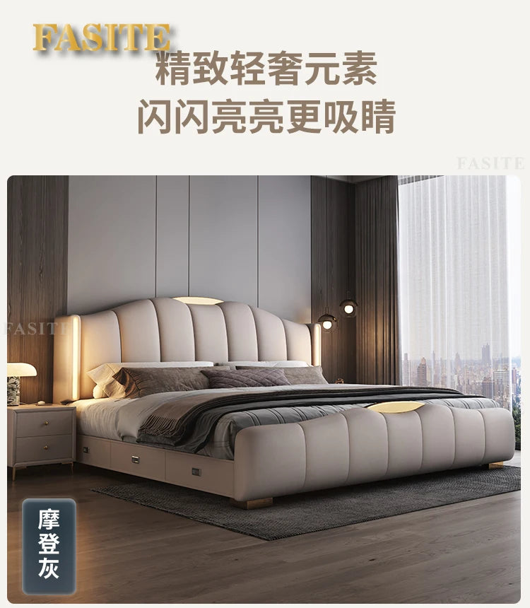 Luxury Frame Double Bed King Size Modern Living Room Frame Double Bed Queen Hotel Princess Cama De Casal Bedroom Furniture