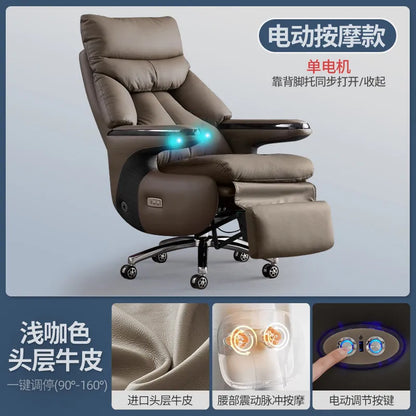 Smart Electric Executive Office Chair with Ventilation - Reclining Massage CEO Chair for Home Professional Use Furniture JT40