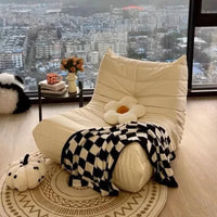 Single suede foam sofa armless floor sofa lazy sofa living room bedroom balcony lounge chair reading chair fireside chair