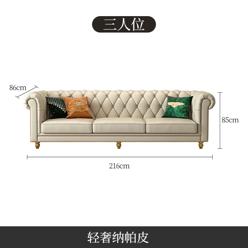 Nordic Modern Leather Sofas Luxury Sectional Single Loveseat Lounge Couch 3 Piece Designer Divano Soggiorno Furniture Home