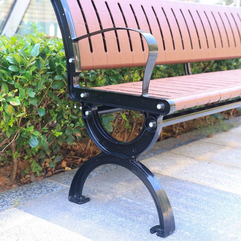 Park Garden Bench Urban Furniture Park Benches Outside Custom Seat Wood Sitting Plastic Wood Outdoor Wooden Bench