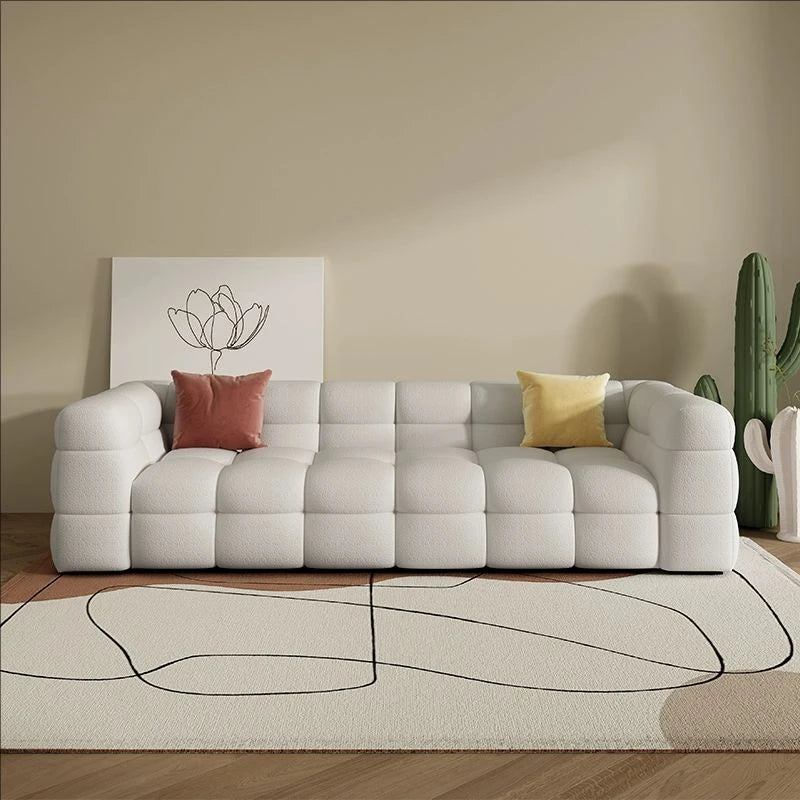 Luxury Charging  Sofas Bed U Shaped Sectional Furniture 7 Seat Modern European Fabric Living Room Sofas Set