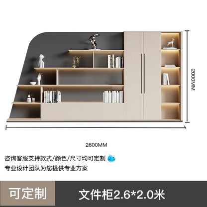 Desk boss table light luxury, big desk, writing desk file cabinet paint boss table