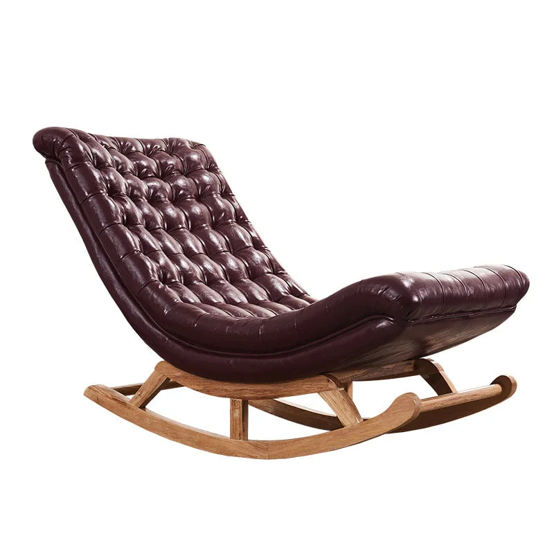 Nordic solid wood rocking chair adult elderly nap home recliner balcony bedroom living room free chair
