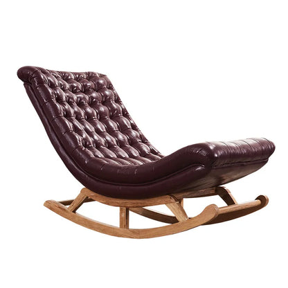 Nordic solid wood rocking chair adult elderly nap home recliner balcony bedroom living room free chair