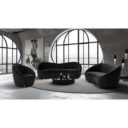 L Shape Fabric Recliner Sofa Set Modular Blue Velvet Sofa Italian Fabric Sofa for Home Luxury