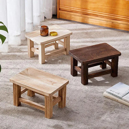 Adult Solid Wood Stool for Daily Use Shoe Changing Step Stool for Kitchen Bathroom Living Room Wooden Household Furniture