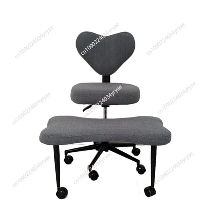 Cross Leg Chair - Meditation Chair with Wheels, ADHD Chair, Height Adjustable Seat, Adjustable Footstool