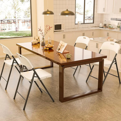 10-Pack White Plastic Folding Chairs, Portable Seat with Sturdy Steel Frame for Indoor & Outdoor Use, Perfect for, Customized