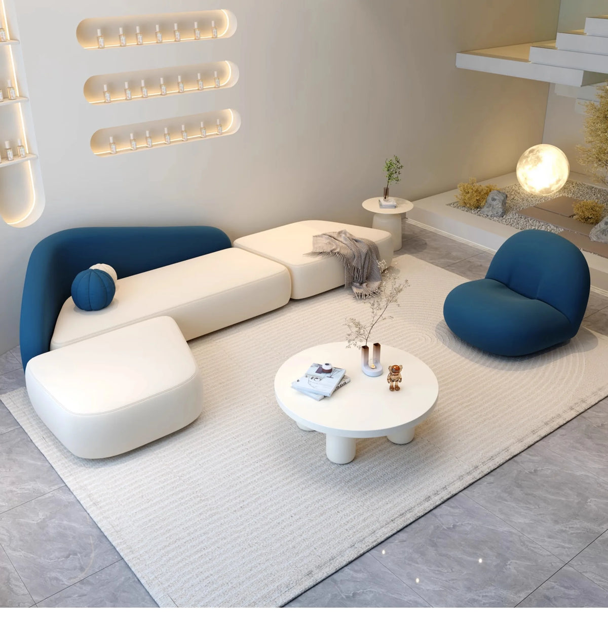 Relaxing Room Decor Living Room Sofas Sets Lounge Minimalist Sofas Recliner Puffs Lazy Couch Koltuk Takımı Trendy Furniture